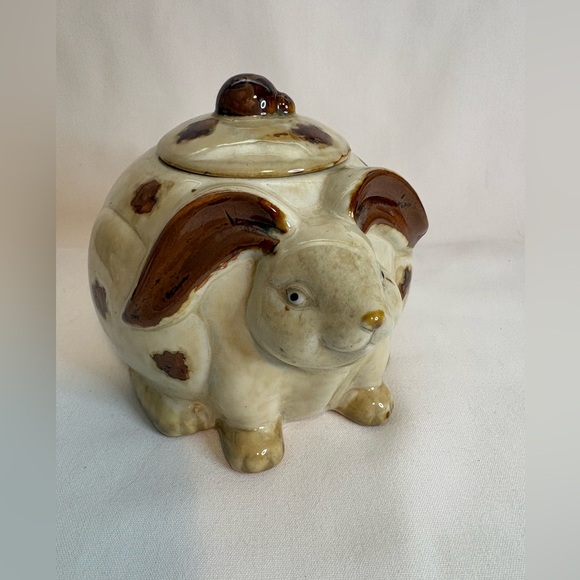 Ceramic lidded Rabbit/bunny jar - Picture 3 of 6